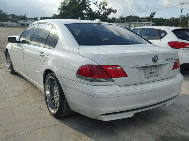 WBAHN83527DT71171 - 2007 BMW 750 WHITE photo 3