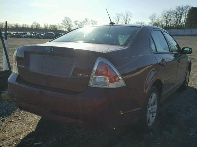 3FAHP07137R154439 - 2007 FORD FUSION SE MAROON photo 4