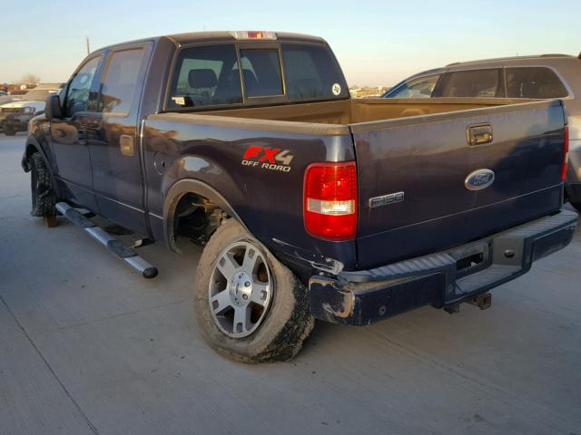 1FTPW14554KD31515 - 2004 FORD F150 SUPER BLUE photo 3