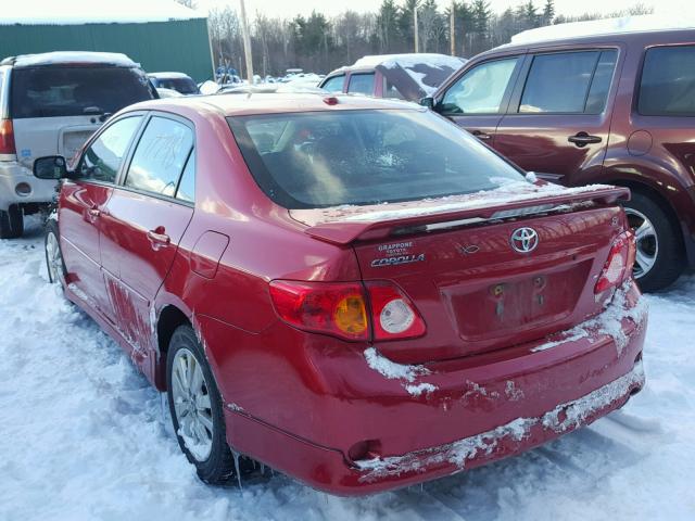 2T1BU4EE6AC472753 - 2010 TOYOTA COROLLA BA RED photo 3