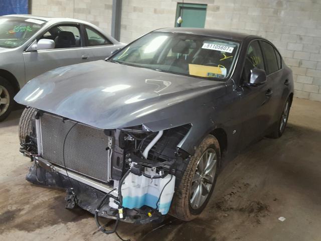 JN1BV7ARXEM689242 - 2014 INFINITI Q50 BASE GRAY photo 2