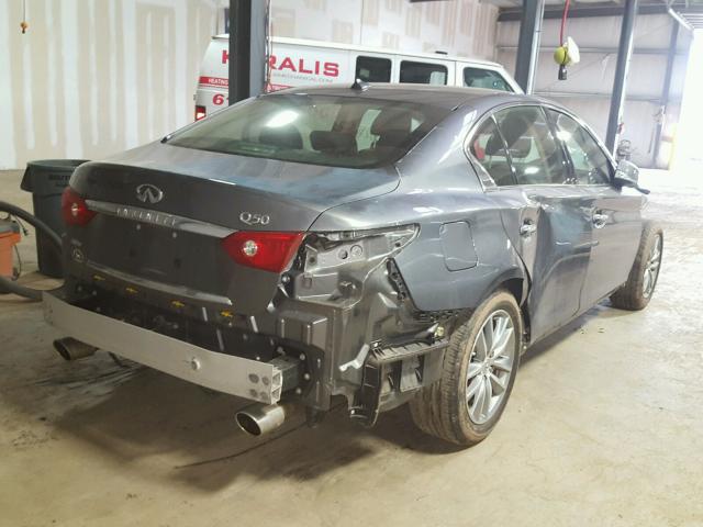 JN1BV7ARXEM689242 - 2014 INFINITI Q50 BASE Сірий фото 4