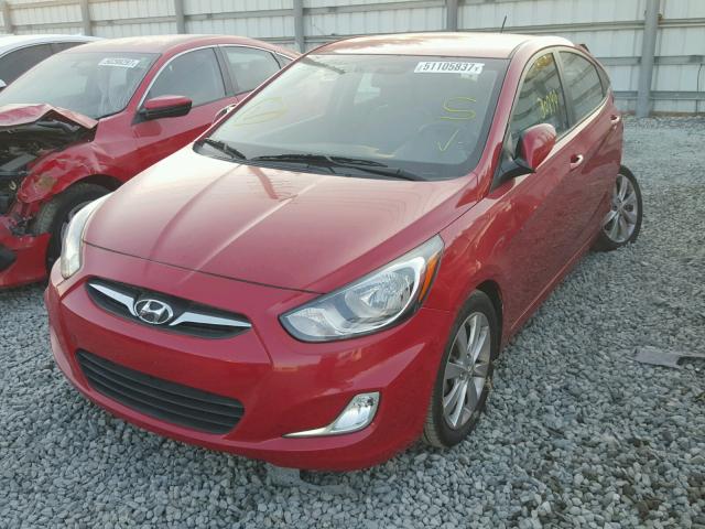 KMHCU4AE3CU246455 - 2012 HYUNDAI ACCENT GLS RED photo 2