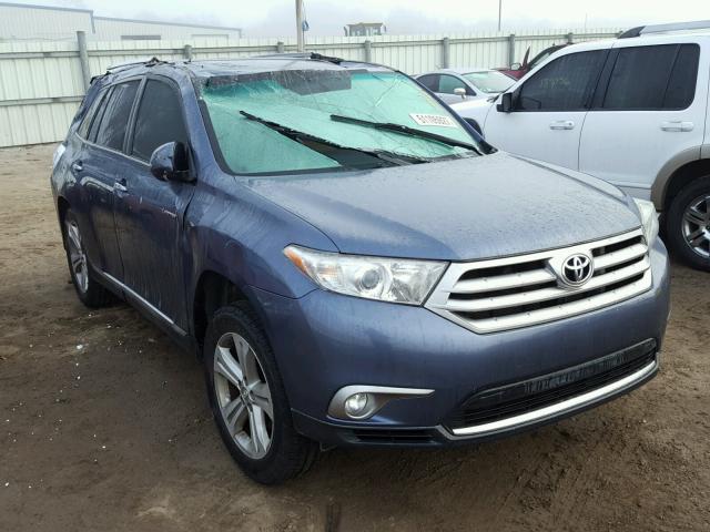 5TDYK3EH5DS124698 - 2013 TOYOTA HIGHLANDER BLUE photo 1