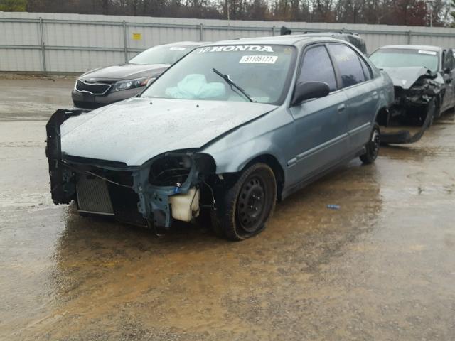 2HGEJ6617YH544011 - 2000 HONDA CIVIC BASE Mavi foto 2