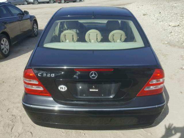 WDBRF64J21F077543 - 2001 MERCEDES-BENZ C BLACK photo 9