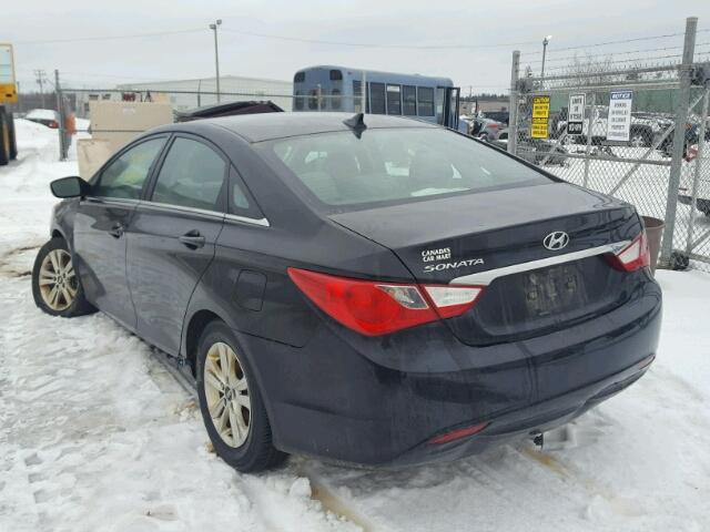 5NPEB4AC9CH334180 - 2012 HYUNDAI SONATA GLS BLACK photo 3