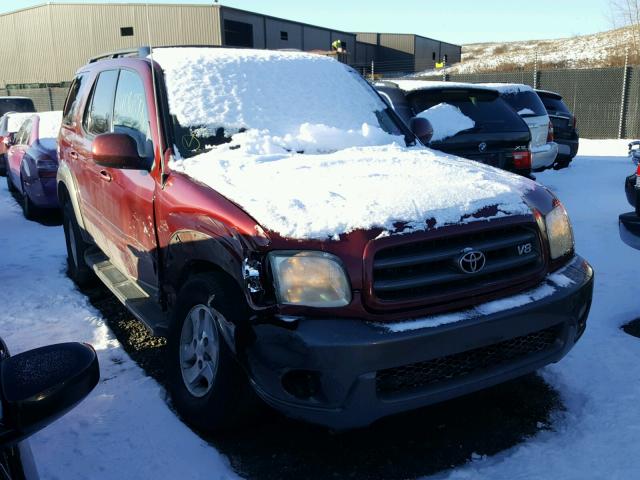 5TDBT44A14S226898 - 2004 TOYOTA SEQUOIA SR RED photo 1