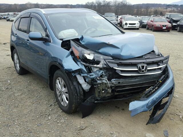 5J6RM4H70EL056671 - 2014 HONDA CR-V EXL TEAL photo 1