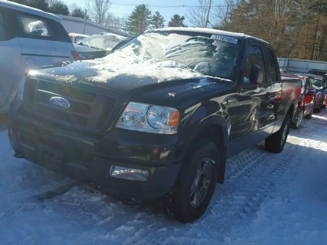 1FTRX14W55FB72911 - 2005 FORD F150 BLACK photo 2