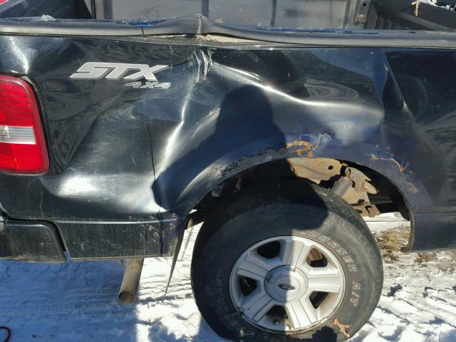 1FTRX14W55FB72911 - 2005 FORD F150 BLACK photo 9