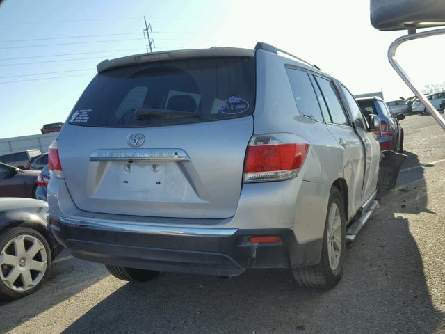 5TDZA3EH1CS021218 - 2012 TOYOTA HIGHLANDER SILVER photo 4