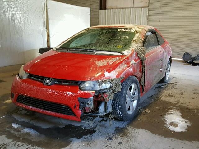 2HGFG12838H573837 - 2008 HONDA CIVIC EX RED photo 2