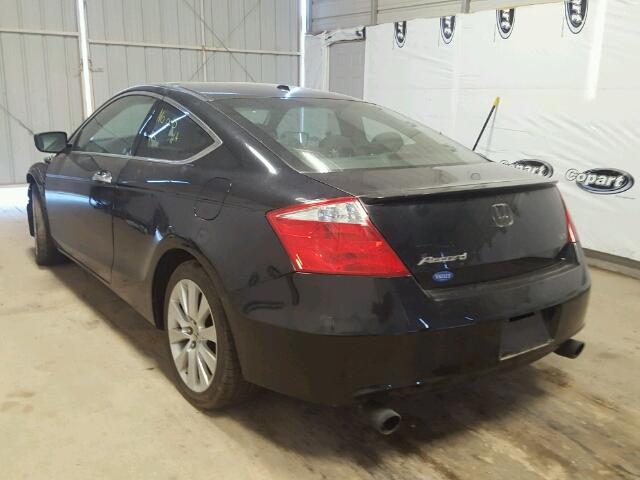 1HGCS22809A011918 - 2009 HONDA ACCORD EXL BLACK photo 3