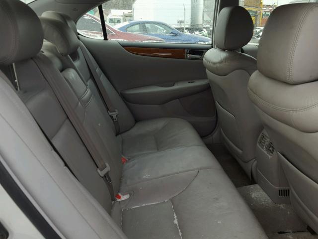 JTHBA30G055115811 - 2005 LEXUS ES 330 SILVER photo 6