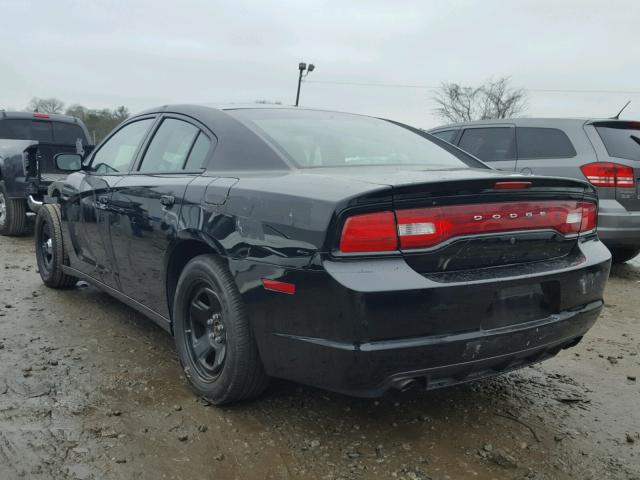 2C3CDXAT3EH367923 - 2014 DODGE CHARGER PO BLACK photo 3