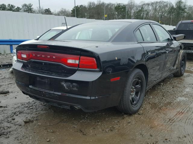 2C3CDXAT3EH367923 - 2014 DODGE CHARGER PO BLACK photo 4