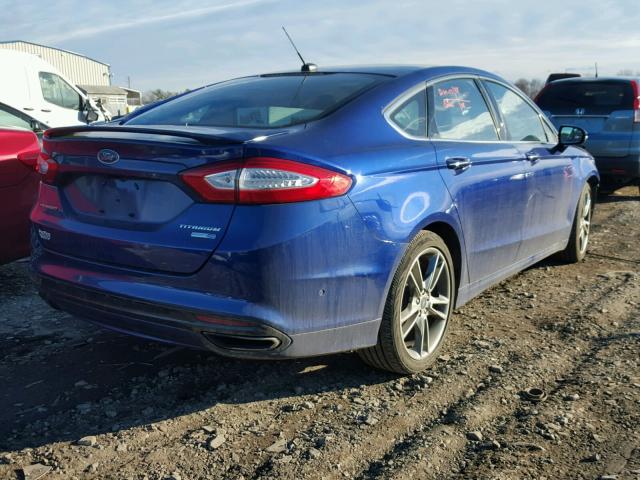 3FA6P0D98DR240214 - 2013 FORD FUSION TIT BLUE photo 4