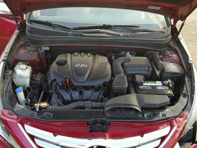 5NPEB4AC4BH163711 - 2011 HYUNDAI SONATA GLS RED photo 7