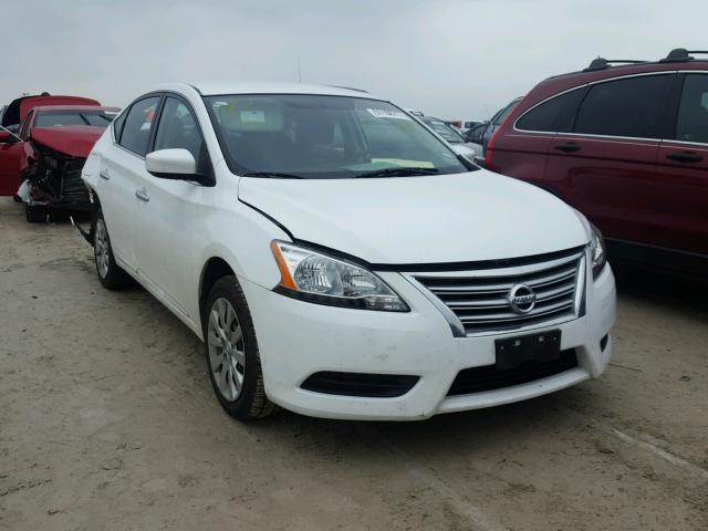 3N1AB7AP7FY293691 - 2015 NISSAN SENTRA S WHITE photo 1