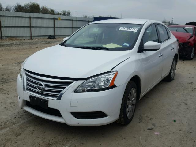 3N1AB7AP7FY293691 - 2015 NISSAN SENTRA S WHITE photo 2