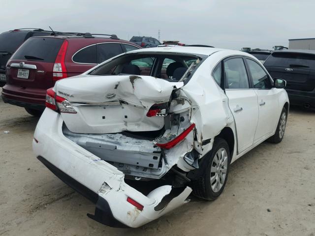 3N1AB7AP7FY293691 - 2015 NISSAN SENTRA S WHITE photo 4