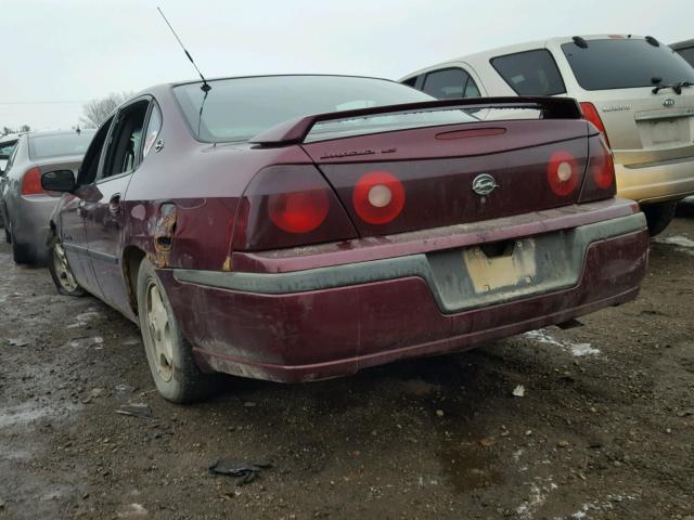 2G1WH55K229191982 - 2002 CHEVROLET IMPALA LS RED photo 3