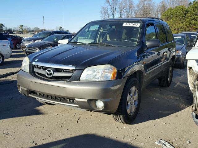 4F2YZ04194KM08471 - 2004 MAZDA TRIBUTE LX BLACK photo 2