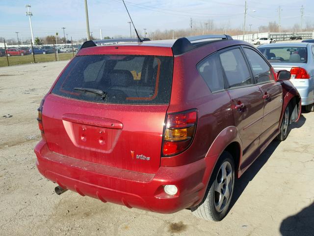 5Y2SL65886Z455801 - 2006 PONTIAC VIBE RED photo 4