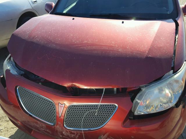 5Y2SL65886Z455801 - 2006 PONTIAC VIBE RED photo 7