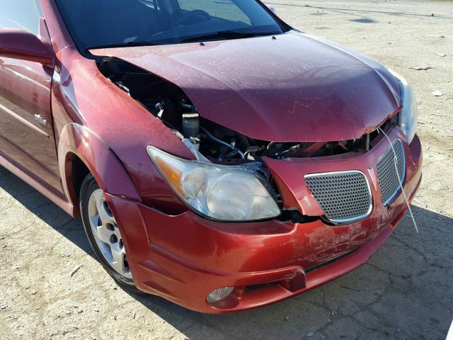 5Y2SL65886Z455801 - 2006 PONTIAC VIBE RED photo 9