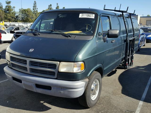 2B7HB21Y1TK110281 - 1996 DODGE RAM VAN B2 GREEN photo 2