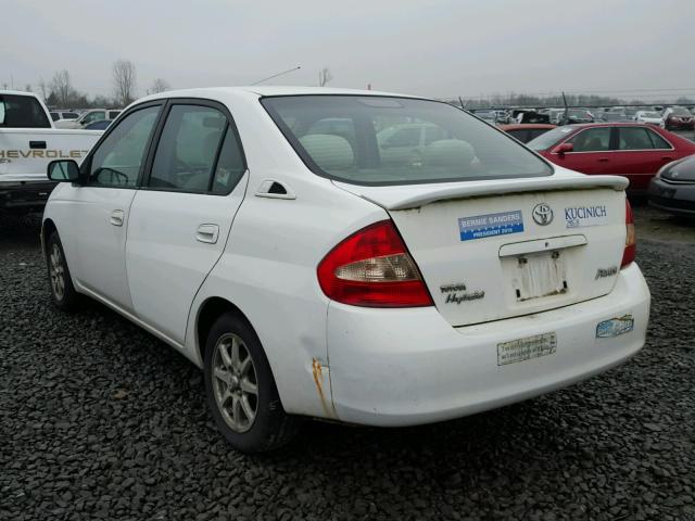 JT2BK12U510035569 - 2001 TOYOTA PRIUS WHITE photo 3