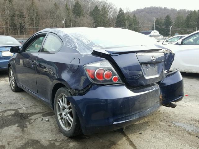 JTKDE167680226707 - 2008 TOYOTA SCION TC BLUE photo 3