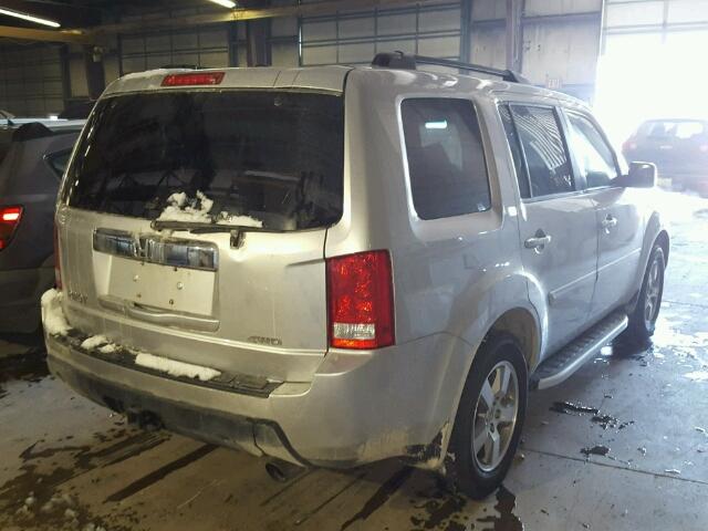 5FNYF4H6XBB084379 - 2011 HONDA PILOT EXL SILVER photo 4