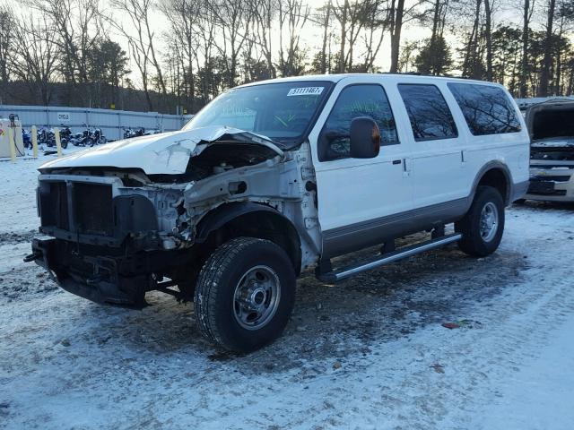 1FMNU45S85ED34326 - 2005 FORD EXCURSION WHITE photo 2