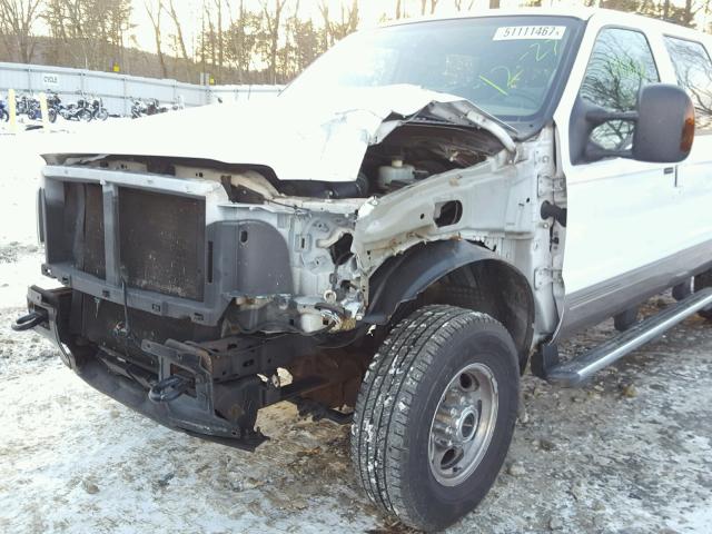 1FMNU45S85ED34326 - 2005 FORD EXCURSION WHITE photo 9