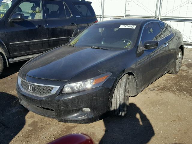 1HGCS22869A007503 - 2009 HONDA ACCORD EXL BLACK photo 2