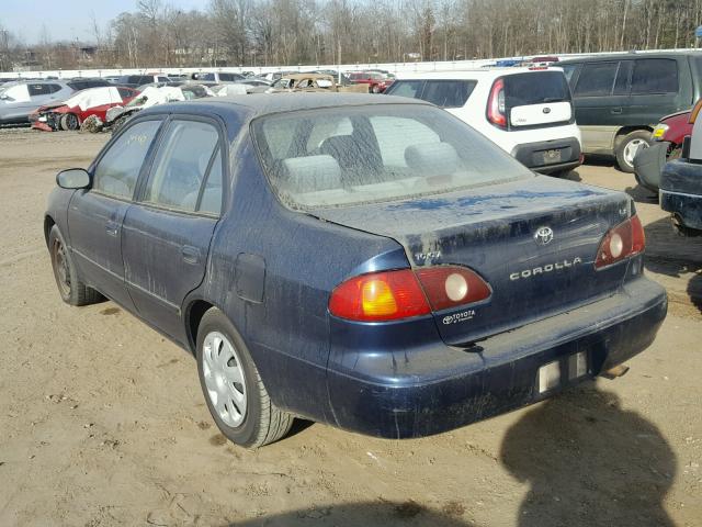 1NXBR12E52Z609220 - 2002 TOYOTA COROLLA CE BLUE photo 3