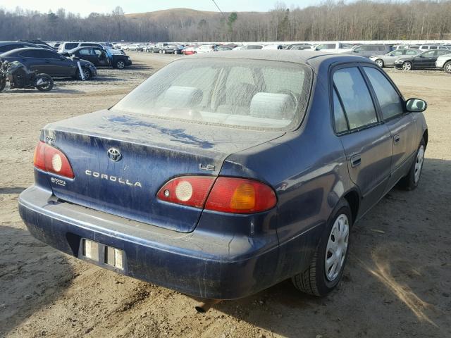 1NXBR12E52Z609220 - 2002 TOYOTA COROLLA CE BLUE photo 4