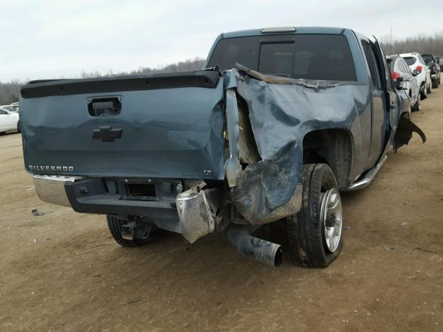 1GCHK59689E136734 - 2009 CHEVROLET SILVERADO BLUE photo 4