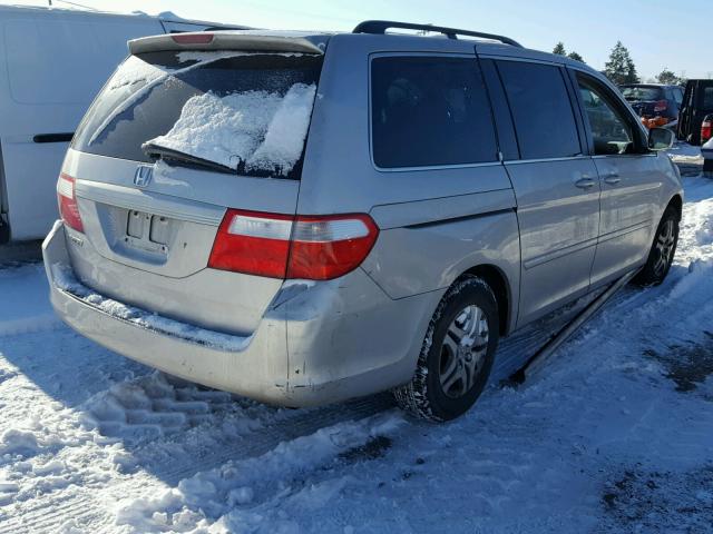 5FNRL38616B462182 - 2006 HONDA ODYSSEY EX SILVER photo 4