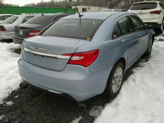 1C3CCBAB2EN211442 - 2014 CHRYSLER 200 LX BLUE photo 4