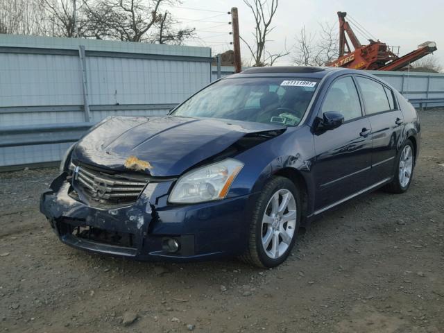 1N4BA41E38C809662 - 2008 NISSAN MAXIMA SE BLUE photo 2