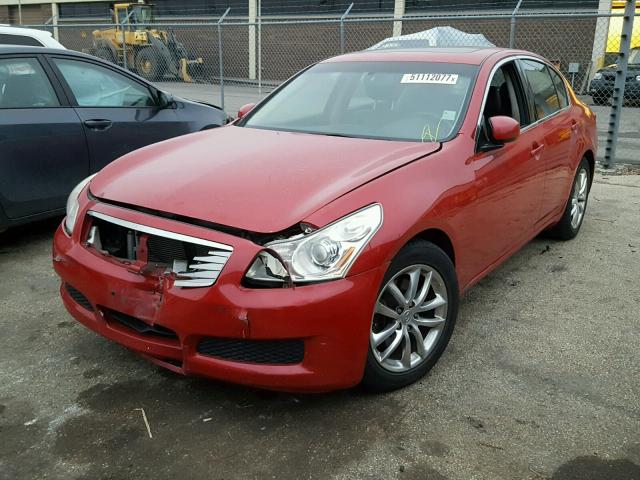 JNKBV61F77M807679 - 2007 INFINITI G35 RED photo 2