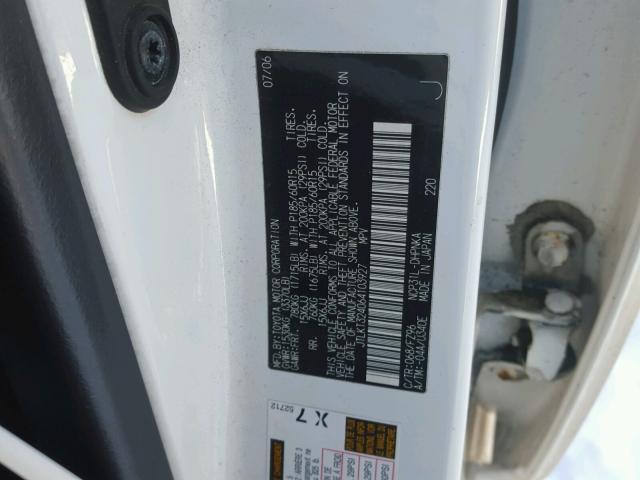 JTLKT324064103927 - 2006 TOYOTA SCION XB 白色 照片 10