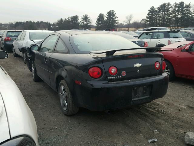 1G1AK15F777387707 - 2007 CHEVROLET COBALT LS BLACK photo 3