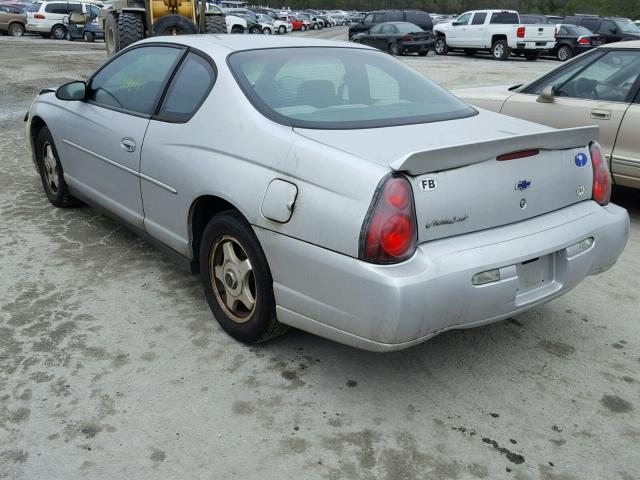 2G1WW12E749193906 - 2004 CHEVROLET MONTE CARL 银色 照片 3