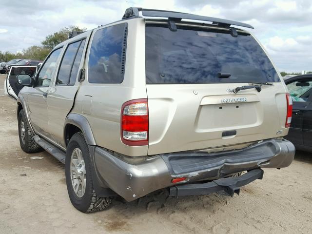 JN8AR07S0YW396042 - 2000 NISSAN PATHFINDER GOLD photo 3