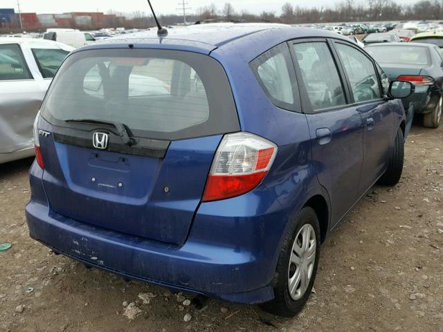 JHMGE8H23AC019144 - 2010 HONDA FIT BLUE photo 4